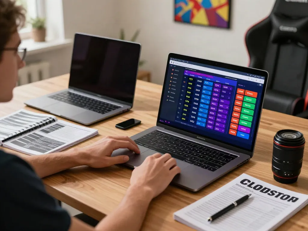 Engaging online betting scene illustrating betting sites not on GamStop with an individual placing bets at a laptop.
