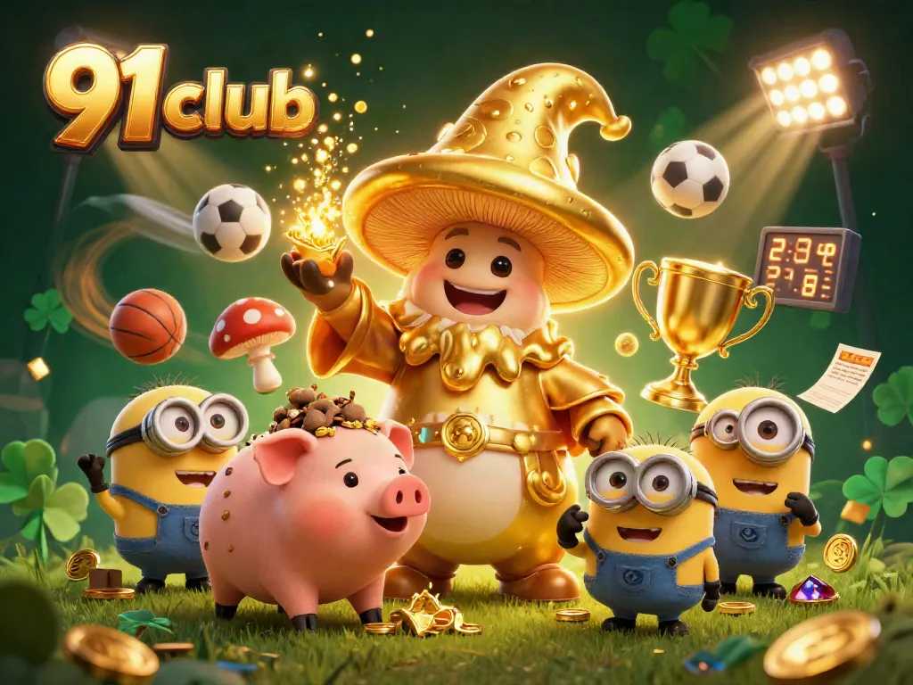 Experience the thrilling gameplay of 91 club with dynamic casino elements in a vibrant scene.
