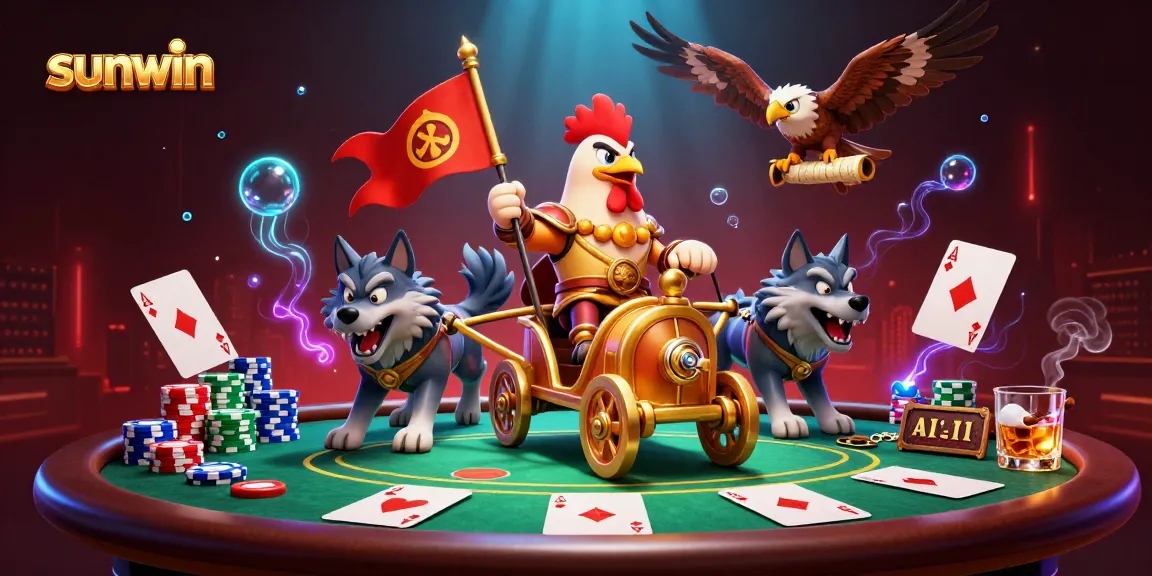 Experience thrilling gameplay at sunwin with a lavish 3D casino scene full of poker excitement.