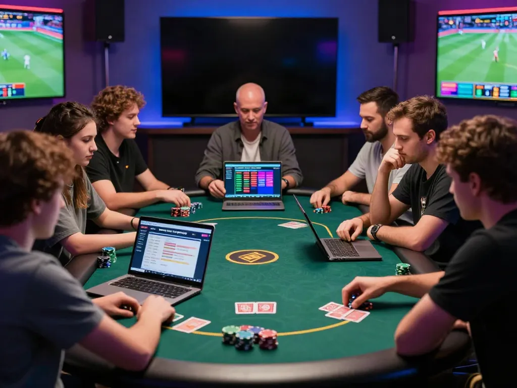 Exciting scene showcasing individuals engaged in betting activities at non-Gamstop sites with vibrant atmosphere.