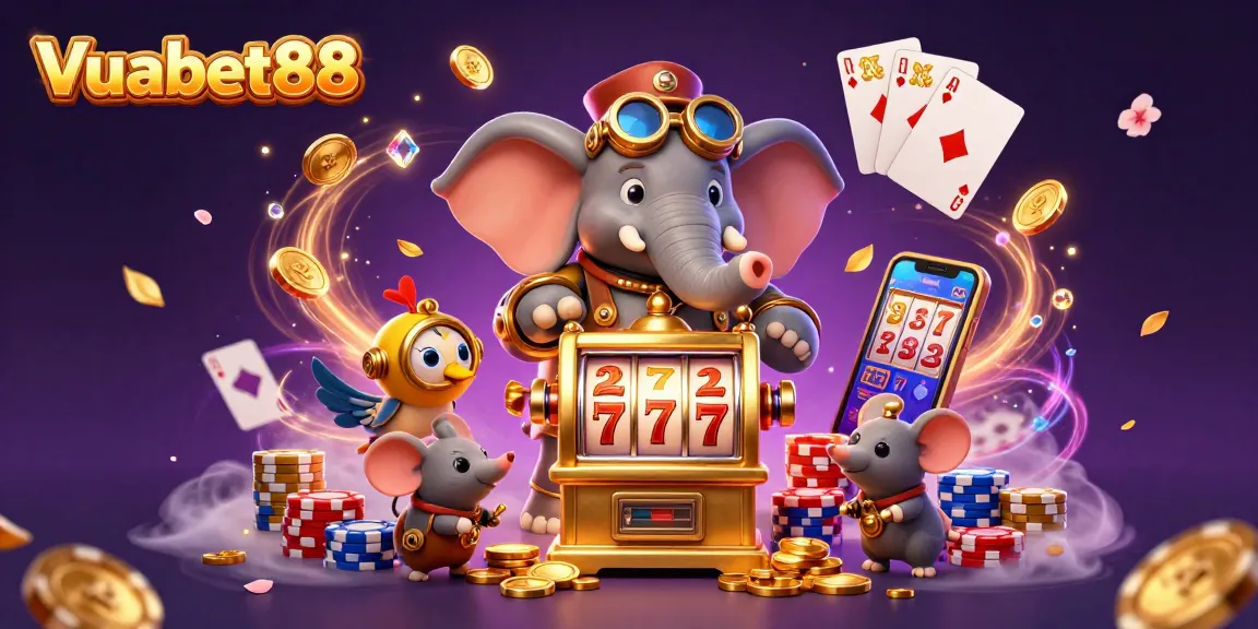 Experience thrilling wins with Vuabet88, where steampunk characters illuminate the exciting casino atmosphere.